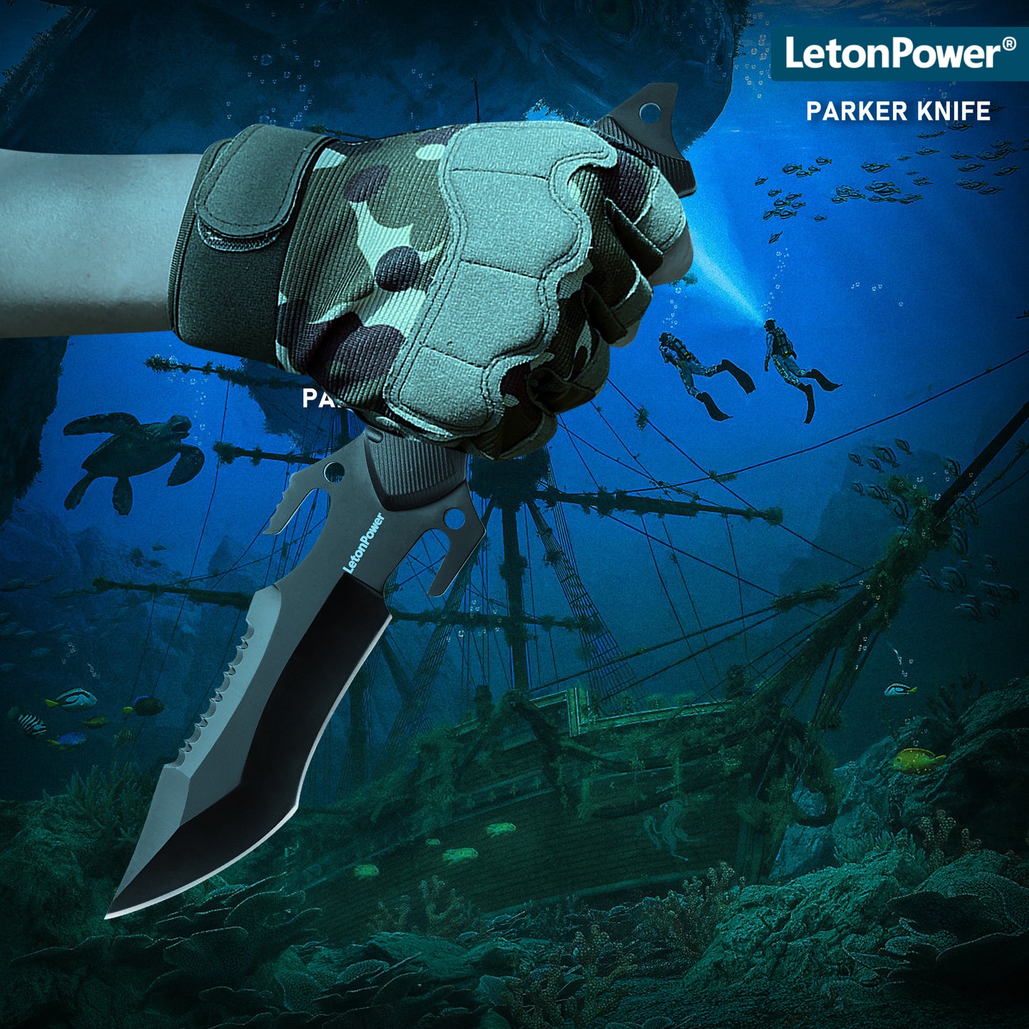 LetonPower Professional dive knife, Parker Knife diving knife, scuba knife,scuba diving knife,diver knife,outdoor knife,tactical knives,knives for men