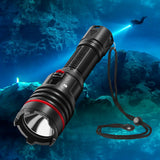 Dive Light, Underwater Flashlight, 2000Lumens Dive Lights Scuba Diving, Diving Flashlight with Type-C Charging for Professional Underwater Sport, Underwater 100m Flashligh