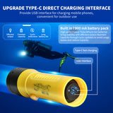 Diving Flashlight, Professional Dive Light,1800 Lumens IPX-8 Waterproof Flashlight,100m Underwater Flashlight,5500K White Light Charging Diving Light for Scuba Diving Underwater Hunting