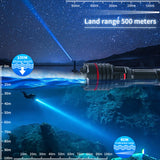 Dive Light, Underwater Flashlight, 2000Lumens Dive Lights Scuba Diving, Diving Flashlight with Type-C Charging for Professional Underwater Sport, Underwater 100m Flashligh