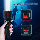 Dive Light, Underwater Flashlight, 2000Lumens Dive Lights Scuba Diving, Diving Flashlight with Type-C Charging for Professional Underwater Sport, Underwater 100m Flashligh