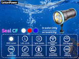 Seal CF 6000 Lumen Dive Light for Underwater Photography, 100m Underwater Video Light 96 CRI with 120 Degree Wide Beam Angle Scuba Flashlight for Professional Dive Photography Fill Light