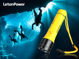 Diving Flashlight, Professional Dive Light,1800 Lumens IPX-8 Waterproof Flashlight,100m Underwater Flashlight,5500K White Light Charging Diving Light for Scuba Diving Underwater Hunting