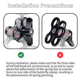 1'' Aluminum Triple Holes Ball Joint Clamp for Underwater Diving Light Arms Tray System, 360° Clip for Action Camera Flashlight Arms System, Photography Diving Camera(2PCS)