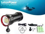 Diving Flashlight, L15 10000Lumens Dive Light,100m Underwater Video Light, Scuba Dive Lights, Underwater Flashlight with Type-C Charging for Professional Under Water Sports