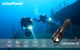 Dive Light, Underwater Flashlight, 2000Lumens Dive Lights Scuba Diving, Diving Flashlight with Type-C Charging for Professional Underwater Sport, Underwater 100m Flashligh