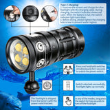 Turbo SX Dive Light, 11000 Lumens 100m Underwater Video Light,Diving Flashlight,Scuba Dive Light,Waterproof Flashlight with for Under Water Sports,Underwater Video Shooting and Photography