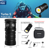 Dive Light,LetonPower TS S 10000Lumens 100m Underwater Video Light,Diving Flashlight,Waterproof Flashlight with Type-C Charging for Professional Under Water Sports